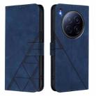 For Tecno Camon 40 Premier Crossbody 3D Embossed Flip Leather Phone Case(Blue) - 2