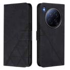 For Tecno Camon 40 Premier Crossbody 3D Embossed Flip Leather Phone Case(Black) - 2