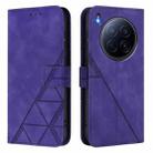 For Tecno Camon 40 Premier Crossbody 3D Embossed Flip Leather Phone Case(Purple) - 2
