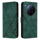 For Tecno Camon 40 Premier Crossbody 3D Embossed Flip Leather Phone Case(Dark Green) - 2