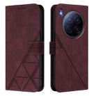 For Tecno Camon 40 Premier Crossbody 3D Embossed Flip Leather Phone Case(Wine Red) - 2