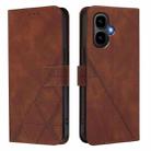 For Tecno Pop 10 Crossbody 3D Embossed Flip Leather Phone Case(Brown) - 2