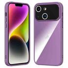 For iPhone 15 Large Window Acrylic + TPU Phone Case(Night Purple) - 1