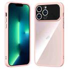 For iPhone 13 Pro Max Large Window Acrylic + TPU Phone Case(Light Pink) - 1