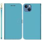 For iPhone 15 Imitated Mirror Surface Leather Phone Case(Blue) - 1