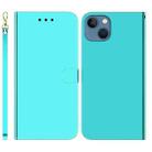For iPhone 14 Plus Imitated Mirror Surface Leather Phone Case(Mint Green) - 1