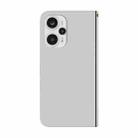 For Xiaomi Poco F5/Redmi Note 12 Turbo Imitated Mirror Surface Leather Phone Case(Silver) - 3