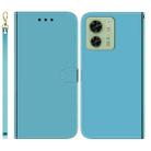 For Motorola Edge 40 Imitated Mirror Surface Leather Phone Case(Blue) - 1