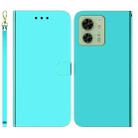 For Motorola Edge 40 Imitated Mirror Surface Leather Phone Case(Mint Green) - 1