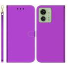 For Motorola Edge 40 Imitated Mirror Surface Leather Phone Case(Purple) - 1