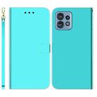 For Motorola Edge 40 Pro Imitated Mirror Surface Leather Phone Case(Mint Green) - 1