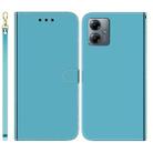 For Motorola Moto G14 Imitated Mirror Surface Leather Phone Case(Blue) - 1