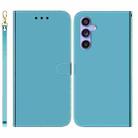 For Samsung Galaxy S23 FE 5G Imitated Mirror Surface Leather Phone Case(Blue) - 1