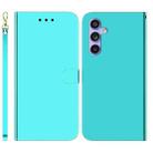 For Samsung Galaxy S23 FE 5G Imitated Mirror Surface Leather Phone Case(Mint Green) - 1