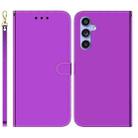 For Samsung Galaxy S23 FE 5G Imitated Mirror Surface Leather Phone Case(Purple) - 1