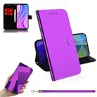 For Xiaomi Redmi 9 Lmitated Mirror Surface Horizontal Flip Leather Case with Holder & Card Slots & Wallet & Lanyard(Purple) - 1
