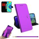 For Xiaomi Redmi Note 9 Pro Lmitated Mirror Surface Horizontal Flip Leather Case with Holder & Card Slots & Wallet & Lanyard(Purple) - 1