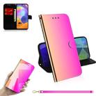 For Samsung Galaxy A31 Lmitated Mirror Surface Horizontal Flip Leather Case with Holder & Card Slots & Wallet & Lanyard(Gradient Color) - 1