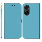 For OPPO A98 5G / F23 5G India Imitated Mirror Surface Leather Phone Case(Blue) - 1