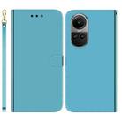 For OPPO Reno10 5G Global/Reno10 Pro Global Imitated Mirror Surface Leather Phone Case(Blue) - 1