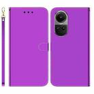 For OPPO Reno10 5G Global/Reno10 Pro Global Imitated Mirror Surface Leather Phone Case(Purple) - 1