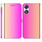 For OPPO A78 4G Imitated Mirror Surface Leather Phone Case(Gradient Color) - 1