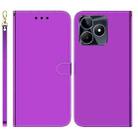 For Realme C53 / Narzo N53 Imitated Mirror Surface Leather Phone Case(Purple) - 1