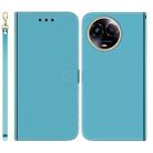 For Realme 11 5G Global Imitated Mirror Surface Leather Phone Case(Blue) - 1