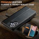 For iPhone 16 Plus Fierre Shann PU Genuine Leather Texture Phone Case(Black) - 2