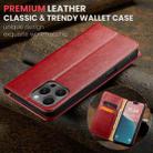 For iPhone 16 Pro Fierre Shann PU Genuine Leather Texture Phone Case(Red) - 2