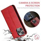 For iPhone 16 Pro Fierre Shann PU Genuine Leather Texture Phone Case(Red) - 3