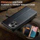 For iPhone 16 Pro Max Fierre Shann PU Genuine Leather Texture Phone Case(Black) - 2