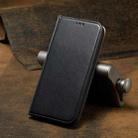 For iPhone 16e Fierre Shann PU Genuine Leather Texture Phone Case(Black) - 2
