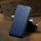 For iPhone 17 Pro Max Fierre Shann PU Genuine Leather Texture Phone Case(Blue) - 2