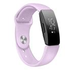 For Fitbit Inspire HR Solid Color Silicone Watch Band A Type Size: Large Size(Light Purple) - 1