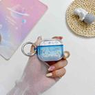 For AirPods Pro Transparent Glitter Bluetooth Earphone Protective Case(Dark Blue) - 1