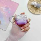 For AirPods Pro Transparent Glitter Bluetooth Earphone Protective Case(Purple) - 1
