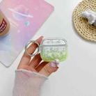 For AirPods Pro 2 Transparent Glitter Bluetooth Earphone Protective Case(Green) - 1