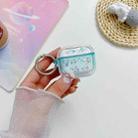 For AirPods 3 Transparent Glitter Bluetooth Earphone Protective Case(Sky Blue) - 1