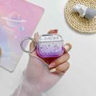 For AirPods 3 Transparent Glitter Bluetooth Earphone Protective Case(Purple) - 1