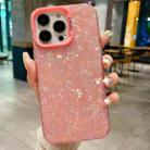 For iPhone 15 Pro IMD Shell Texture TPU + Acrylic Phone Case(Pink) - 1
