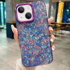 For iPhone 15 Plus IMD Shell Texture TPU + Acrylic Phone Case(Purple) - 1