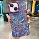 For iPhone 15 IMD Shell Texture TPU + Acrylic Phone Case(Purple) - 1