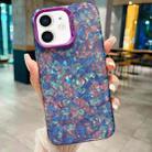 For iPhone 12 IMD Shell Texture TPU + Acrylic Phone Case(Purple) - 1