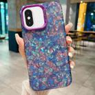 For iPhone X / XS IMD Shell Texture TPU + Acrylic Phone Case(Purple) - 1