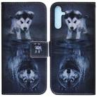 For Samsung Galaxy A25 5G Coloured Drawing Flip Leather Phone Case(Wolf and Dog) - 1