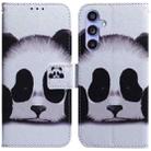 For Samsung Galaxy S23 FE 5G Coloured Drawing Flip Leather Phone Case(Panda) - 1