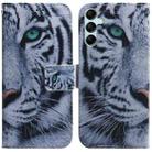 For Samsung Galaxy M34 5G/F34 5G Coloured Drawing Flip Leather Phone Case(Tiger) - 1