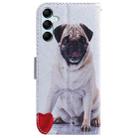For Samsung Galaxy M34 5G/F34 5G Coloured Drawing Flip Leather Phone Case(Pug) - 3