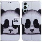 For Samsung Galaxy A15 Coloured Drawing Flip Leather Phone Case(Panda) - 1